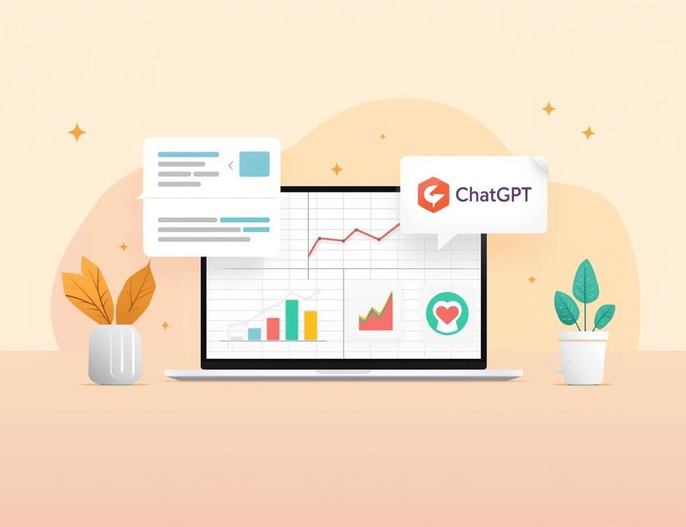 ChatGPT prompts for expense tracking in a spreadsheet