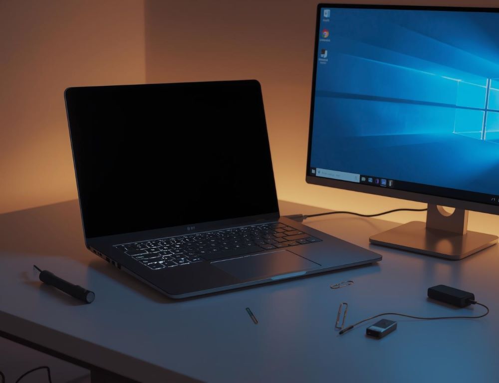 HP laptop black screen: what to do when powers on with no display