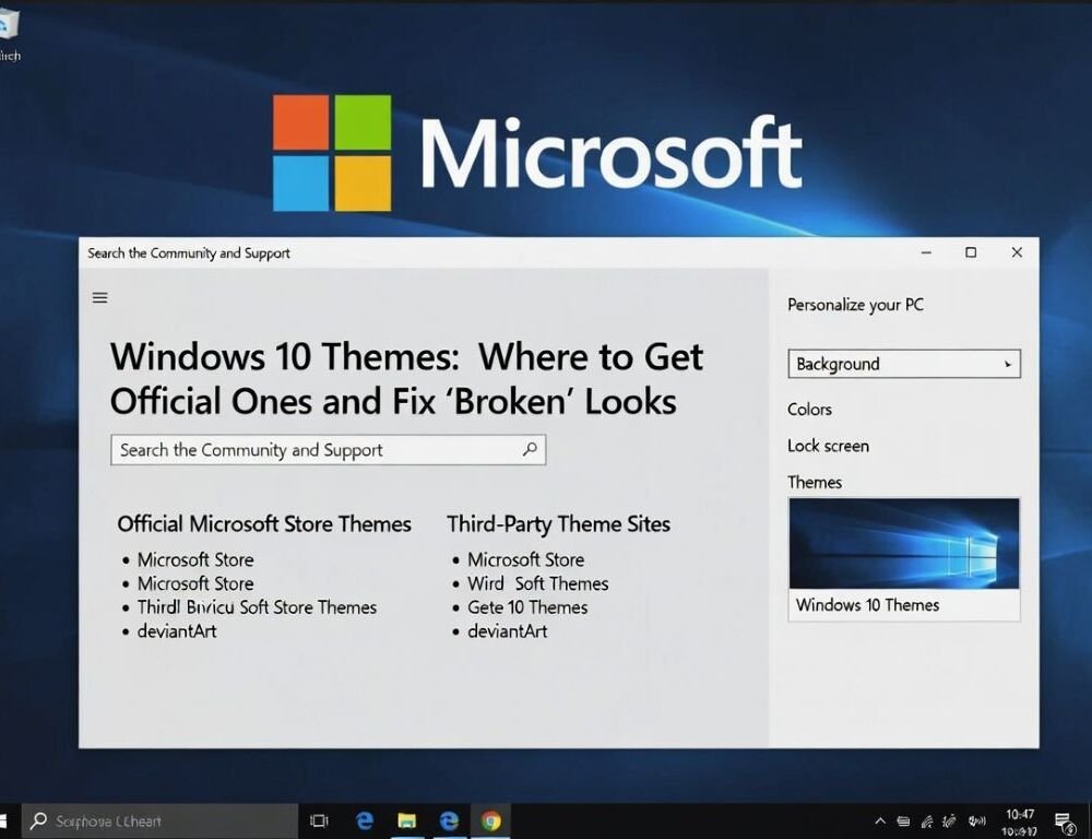 Windows 10 themes: official picks and common fixes