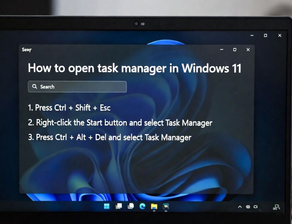 How to open task manager in Windows 11 and 10