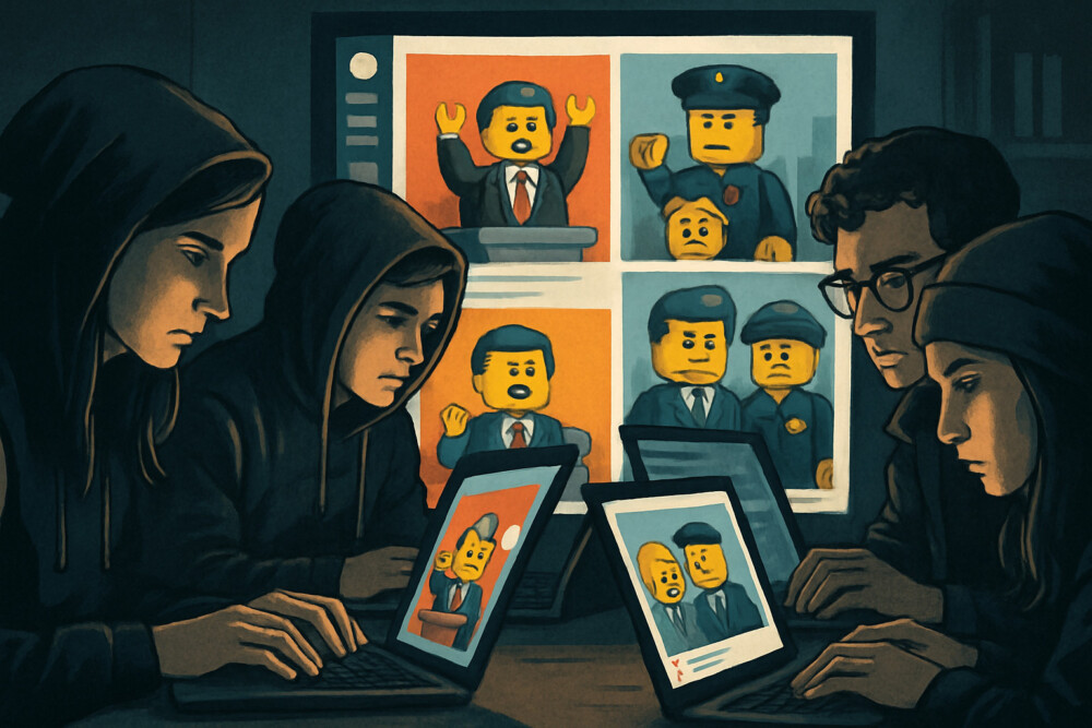 Pro-Iran Meme Network Uses AI LEGO Cartoons